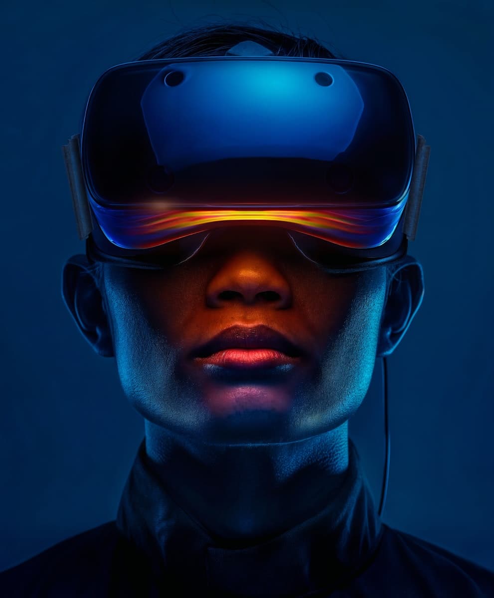 Team using VR technology for medical training