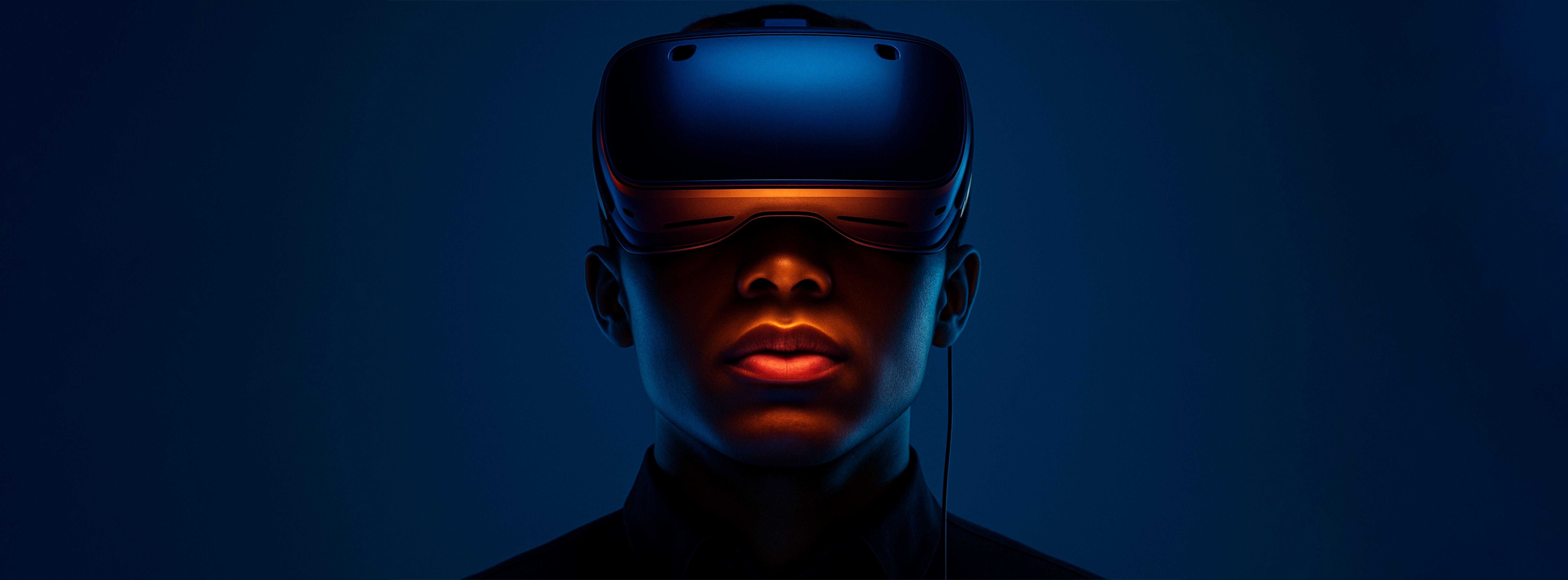 Person wearing VR headset